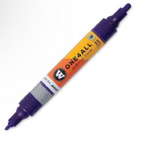 Molotow One4All Acrylic Twin Pump Marker in Purple Violet. 1.5mm/4mm Nib. 3-Pack